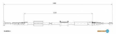 Трос, стояночная тормозная система ADRIAUTO 11.0232.1 (фото 1)