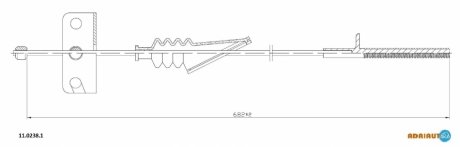 Трос, стояночная тормозная система ADRIAUTO 11.0238.1 (фото 1)