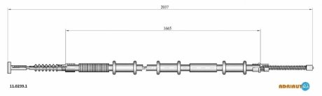 Трос, стояночная тормозная система ADRIAUTO 1102391 (фото 1)