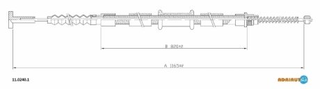 Трос, стояночная тормозная система ADRIAUTO 1102401 (фото 1)