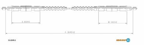 Трос зупиночних гальм ADRIAUTO 11.0249.1 (фото 1)