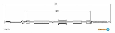 Трос, стояночная тормозная система ADRIAUTO 11.0253.1 (фото 1)