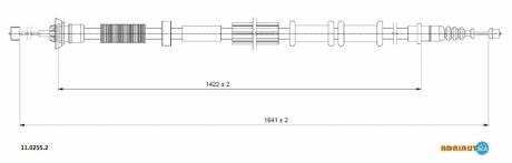 Трос зупиночних гальм ADRIAUTO 11.0255.2 (фото 1)