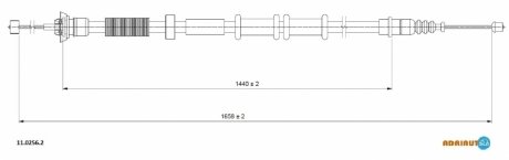 Трос зупиночних гальм ADRIAUTO 11.0256.2 (фото 1)