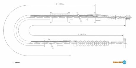 Трос зупиночних гальм ADRIAUTO 11.0265.1 (фото 1)
