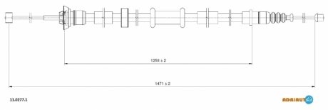 Трос, стояночная тормозная система ADRIAUTO 11.0277.1 (фото 1)