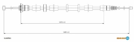 Трос зупиночних гальм ADRIAUTO 11.0278.1 (фото 1)