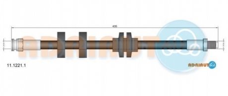 FIAT шланг гальмівний передн. Stilo, Bravo 01- ADRIAUTO 11.1221.1 (фото 1)