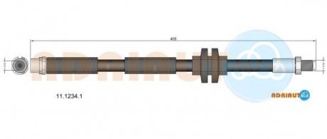 FIAT шланг гальм. передн. Croma 05- ADRIAUTO 11.1234.1 (фото 1)