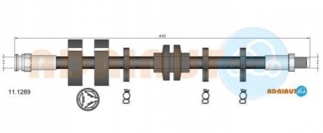FIAT шланг гальмівний передн.Brava,Bravo -01 ADRIAUTO 11.1289 (фото 1)