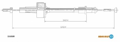 Трос зчеплення ADRIAUTO 13.0100 (фото 1)