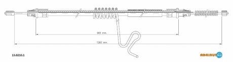Трос зупиночних гальм ADRIAUTO 13.0210.1 (фото 1)