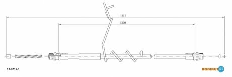 Трос зупиночних гальм ADRIAUTO 13.0217.1 (фото 1)