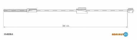 Тросик стояночного тормоза ADRIAUTO 13.0218.1 (фото 1)