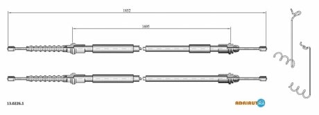 Трос ручного гальма ADRIAUTO 13.0226.1 (фото 1)