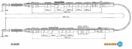 Трос ручного гальма ADRIAUTO 13.0229 (фото 1)