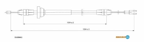 Трос зупиночних гальм ADRIAUTO 13.0264.1 (фото 1)