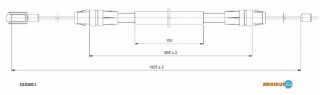 Трос зупиночних гальм ADRIAUTO 1302691 (фото 1)