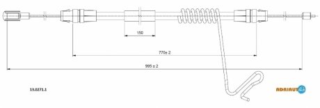 Трос зупиночних гальм ADRIAUTO 13.0271.1 (фото 1)