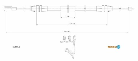 Трос зупиночних гальм ADRIAUTO 13.0272.1 (фото 1)