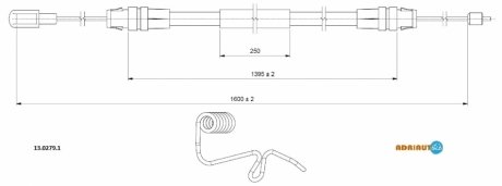 Трос зупиночних гальм ADRIAUTO 13.0279.1 (фото 1)