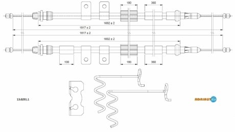 Тросик ADRIAUTO 13.0291.1 (фото 1)