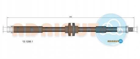 FORD шланг гальмівний задн.Focus II 04- ADRIAUTO 13.1206.1 (фото 1)