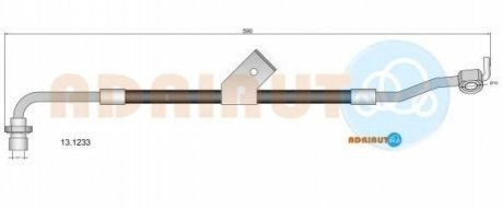 FORD шланг гальмівний передній лівий Transit 86- ADRIAUTO 13.1233 (фото 1)