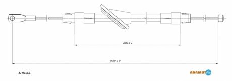 Трос зупиночних гальм ADRIAUTO 27.0219.1 (фото 1)