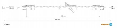 Трос зупиночних гальм ADRIAUTO 27.0260.1 (фото 1)