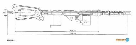 Трос, стояночная тормозная система ADRIAUTO 2802221 (фото 1)