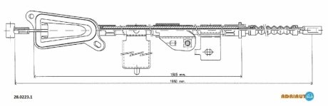 Трос, стояночная тормозная система ADRIAUTO 2802231 (фото 1)