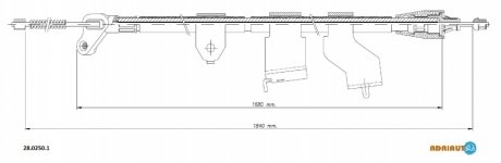 Трос зупиночних гальм ADRIAUTO 2802501 (фото 1)
