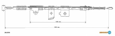 Трос ручного гальма ADRIAUTO 28.0250 (фото 1)