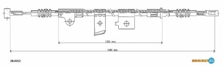 Трос ручного гальма ADRIAUTO 28.0252 (фото 1)