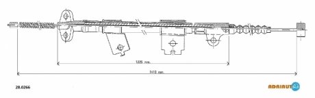 Трос ручного гальма ADRIAUTO 28.0266 (фото 1)