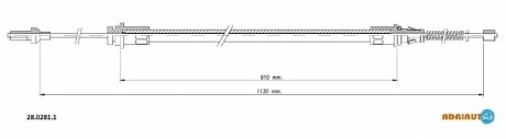 Трос зупиночних гальм ADRIAUTO 28.0281.1 (фото 1)