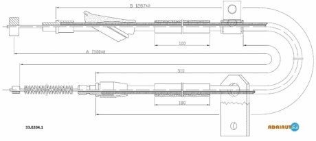 Трос, стояночная тормозная система ADRIAUTO 33.0204.1 (фото 1)