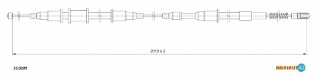 Трос ручного гальма ADRIAUTO 33.0209 (фото 1)
