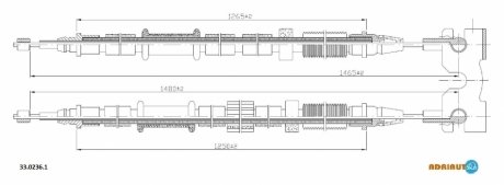 Трос, стояночная тормозная система ADRIAUTO 33.0236.1 (фото 1)