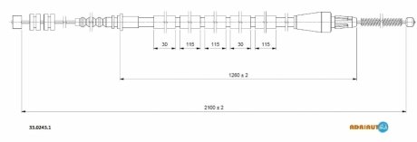 Трос зупиночних гальм ADRIAUTO 33.0243.1 (фото 1)