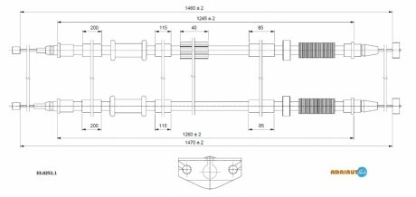 Трос зупиночних гальм ADRIAUTO 33.0251.1 (фото 1)