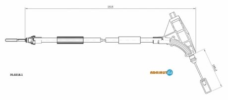 Трос, стояночная тормозная система ADRIAUTO 35.0218.1 (фото 1)
