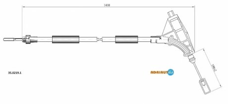 Комплект тросов, стояночная тормозная система ADRIAUTO 35.0219.1 (фото 1)