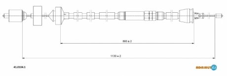 Трос зчеплення ADRIAUTO 41.0104.1 (фото 1)