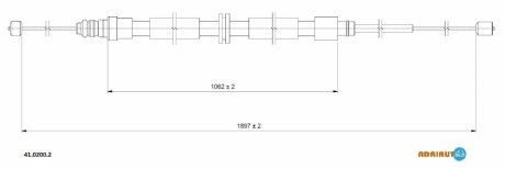 Трос зупиночних гальм ADRIAUTO 41.0200.2 (фото 1)