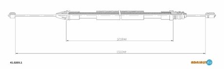 Трос зупиночних гальм ADRIAUTO 41.0203.1 (фото 1)