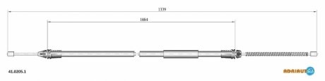 Трос, стояночная тормозная система ADRIAUTO 4102051 (фото 1)