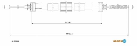 Трос зупиночних гальм ADRIAUTO 41.0209.2 (фото 1)