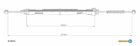 Трос, стояночная тормозная система ADRIAUTO 41.0219.1 (фото 1)